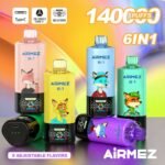 Airmez Fox 140K 6in1 使い捨てVAPE|45ml・Type-C充電・2%