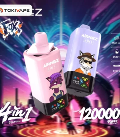 Airmez Fox 120000 Puffs｜60ml・4フレーバー切替の120Kモデル