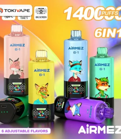 Airmez Fox 140K 6in1 使い捨てVAPE｜45ml・Type-C充電・2%