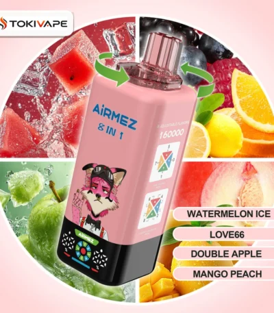 Airmez Fox 160000 Puffs 8in1｜160,000パフ・650mAh・8フレーバー切替