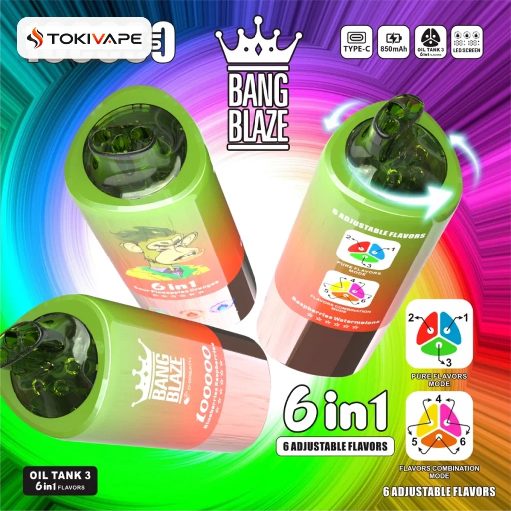 Bang Blaze 100000 Puffs 6in1｜6フレーバー切替・850mAh・Type-C充電