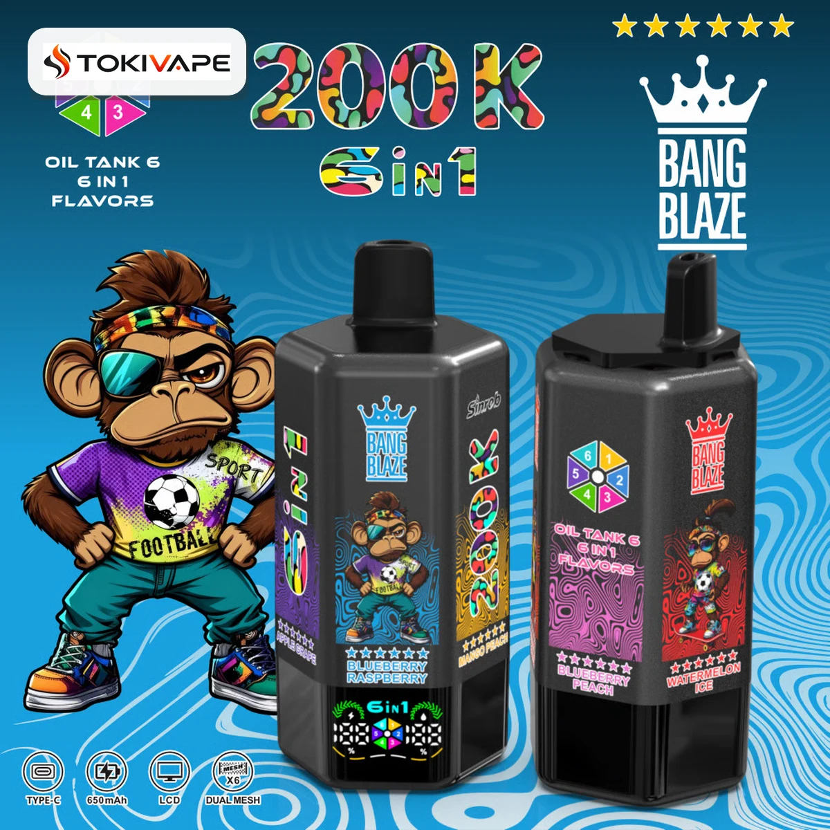 Bang Blaze 200000 Puffs 6in1|72ml・6フレーバー切替の200,000パフ Bang Blaze 200000 Puffs 6in1|72ml・6フレーバー切替の200,000パフ