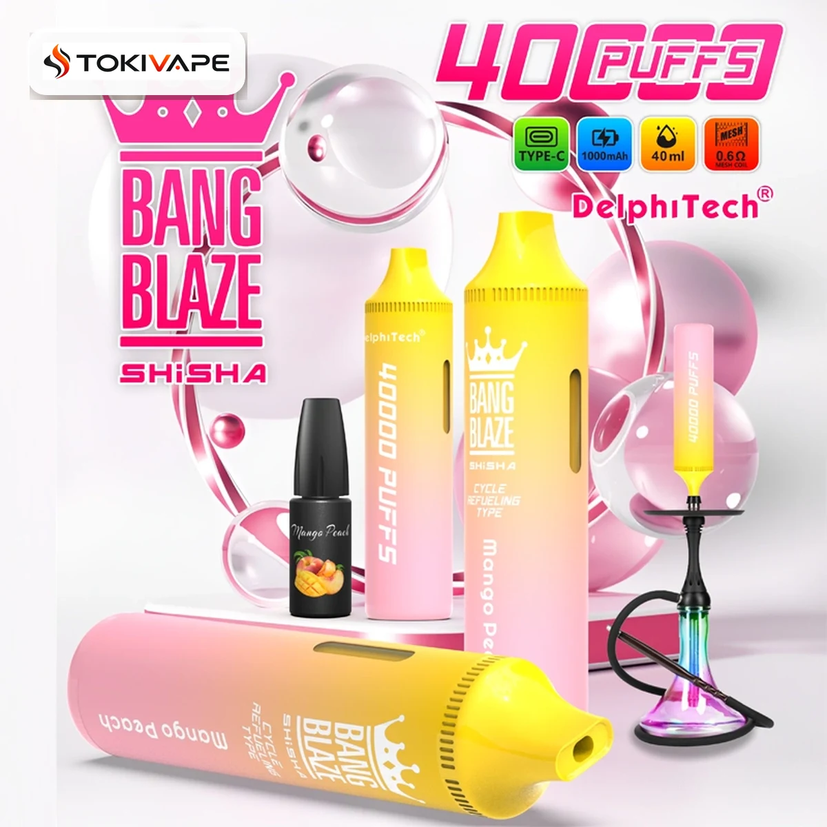 Bang Blaze Shisha 40000 Puffs|シーシャ系フレーバー・1000mAh・40,000パフ Bang Blaze Shisha 40000 Puffs|シーシャ系フレーバー・1000mAh・40,000パフ