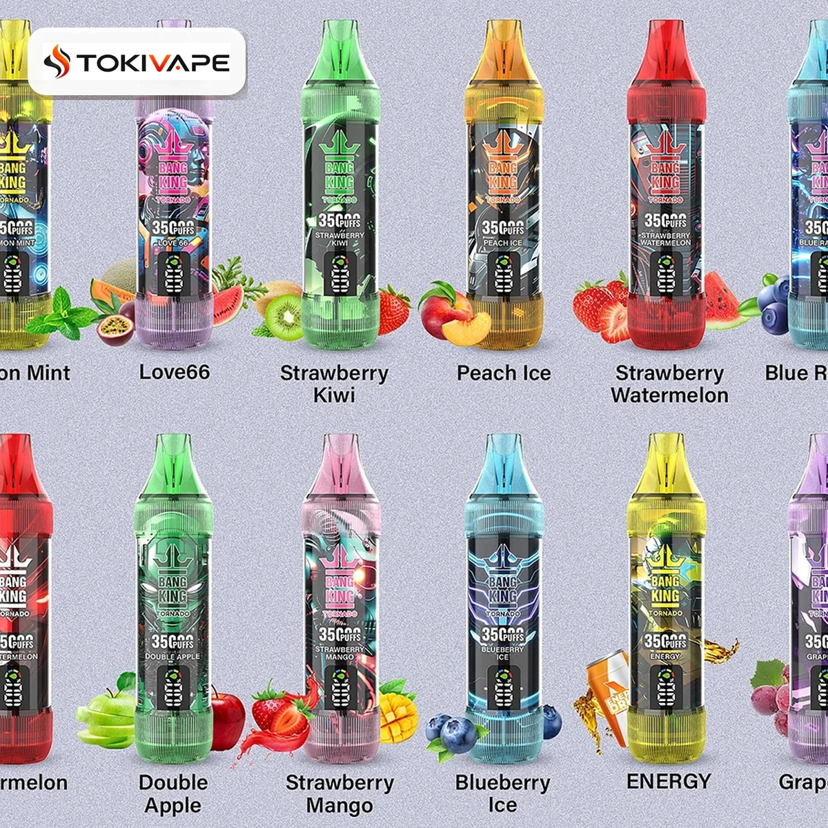 Bang King Tornado 35K|23ml・1000mAh・0.6Ωメッシュの35,000パフ Bang King Tornado 35K|23ml・1000mAh・0.6Ωメッシュの35,000パフ
