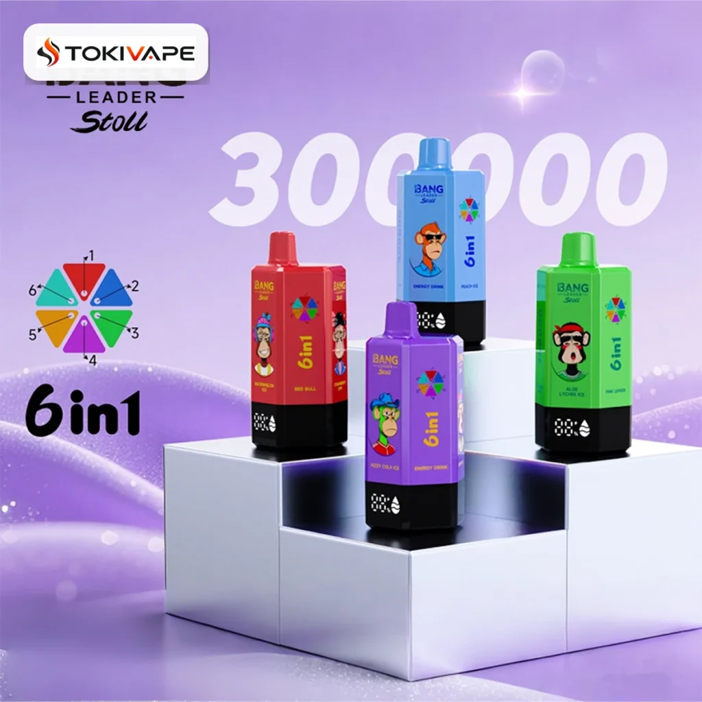 Bang Leader Stoll 300K 使い捨てVAPE｜300,000パフ・650mAh・1.0Ωメッシュ・0%/2%/3%/5%