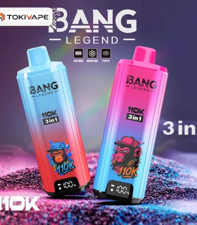 Bang Legend 110K 3フレーバー使い捨てVAPE｜110,000パフ・850mAh・Type-C・0%/2%/3%/5%