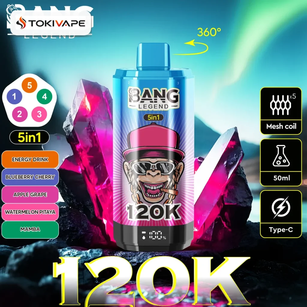 Bang Legend 120000 Puffs｜50ml・5タンク切替の5in1モデル