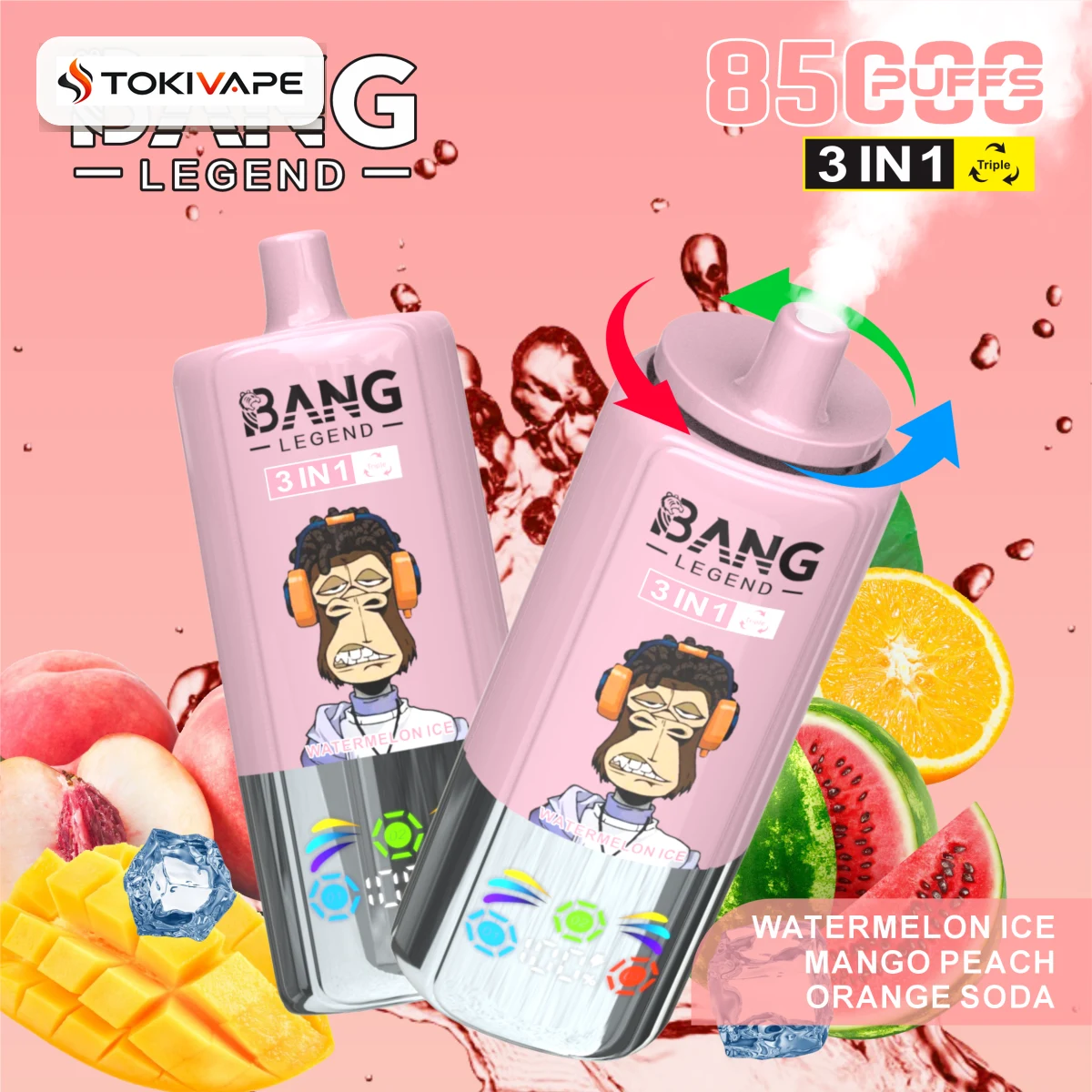 Bang Legend 85000 Puffs 3in1|3フレーバー切替・850mAh Bang Legend 85000 Puffs 3in1|3フレーバー切替・850mAh