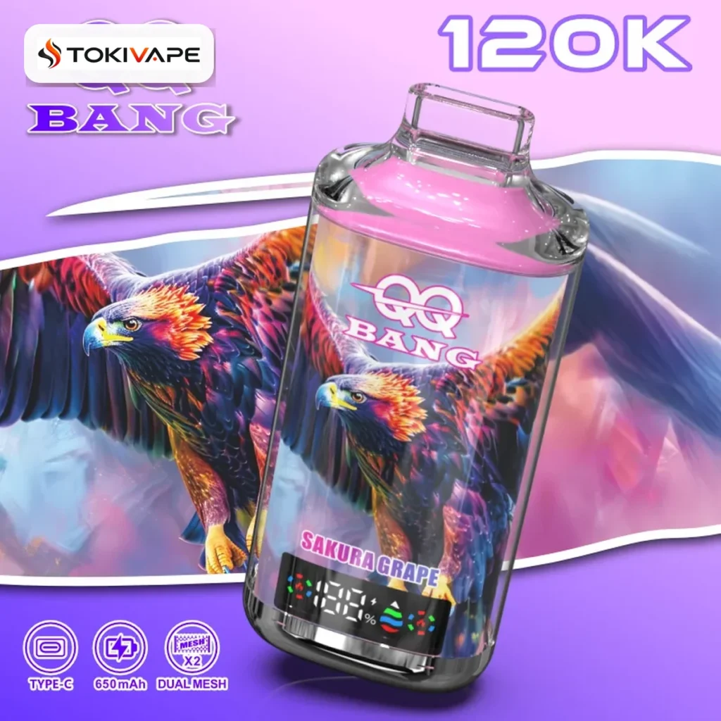 QQ Bang 120K 使い捨てVAPE｜120,000パフ・LED表示・0%/2%/3%/5%