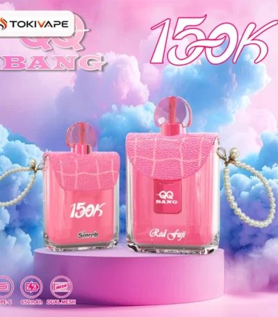 QQ Bang 150K 使い捨てVAPE｜150,000パフ・650mAh・Type-C・デュアルメッシュ1.0Ω