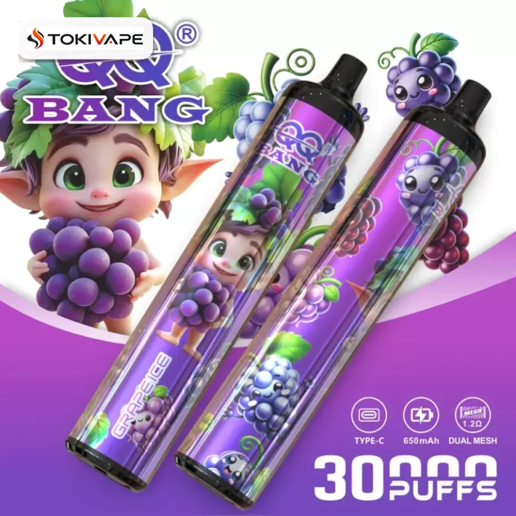 QQ Bang 30K 使い捨てVAPE｜30,000パフ・2フレーバー切替・Type-C・0%/2%/3%/5%