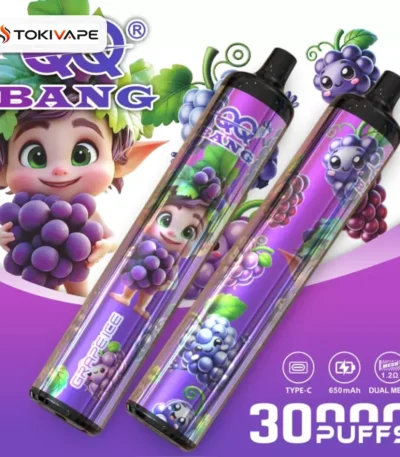 QQ Bang 30K 使い捨てVAPE｜30,000パフ・2フレーバー切替・Type-C・0%/2%/3%/5%
